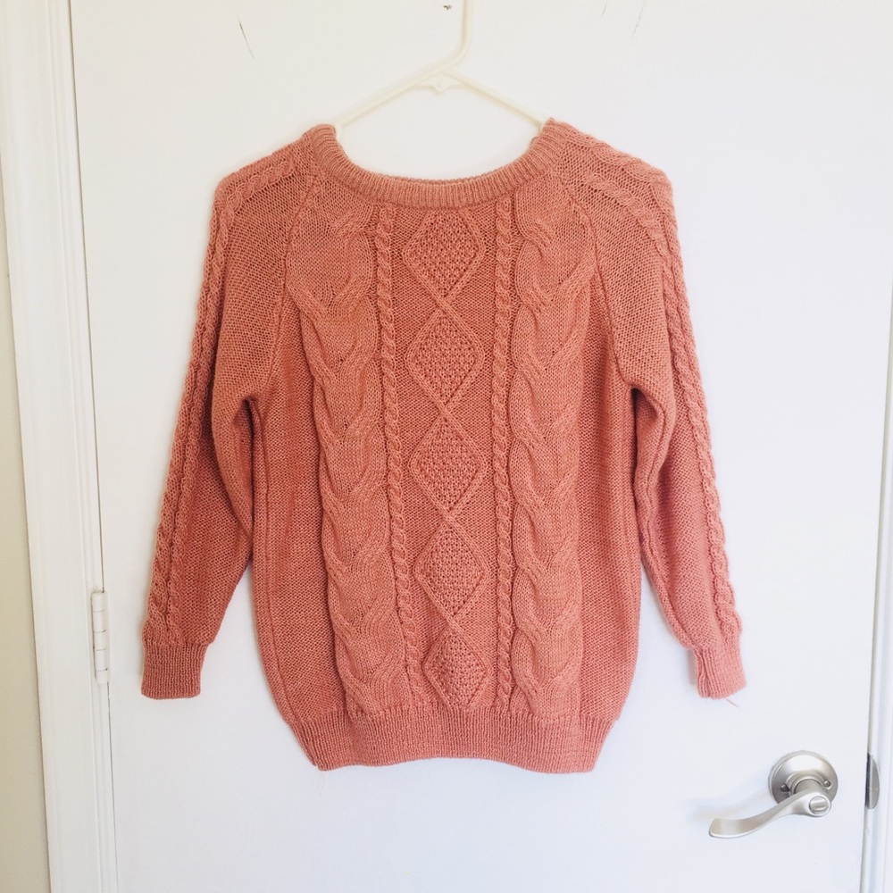 Coral Pink Knit Sweater